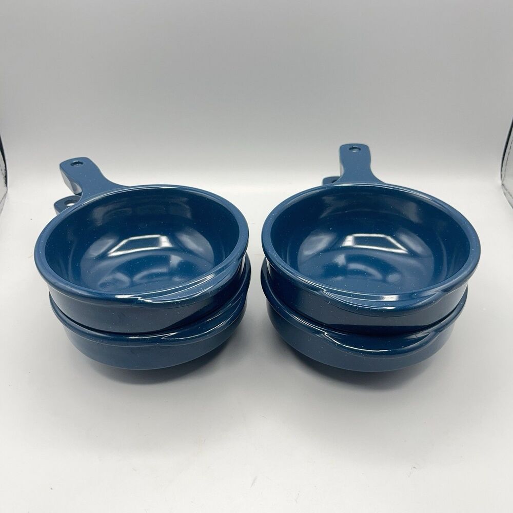G.E.T. HSB-112 Soup Bowl with Handle, 12 Ounce, Blue (Set of 4)